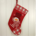 17" Christmas Fleece Snowman Stocking